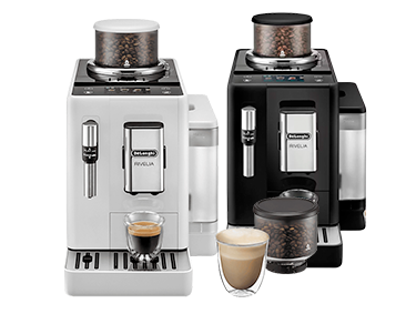 Cafetera superautomática - De'Longhi Rivelia EXAM440.35.B, Molinillo integrado, 2 depósitos de café, Espumador, 8 recetas, 19 bar, 1450 W, 