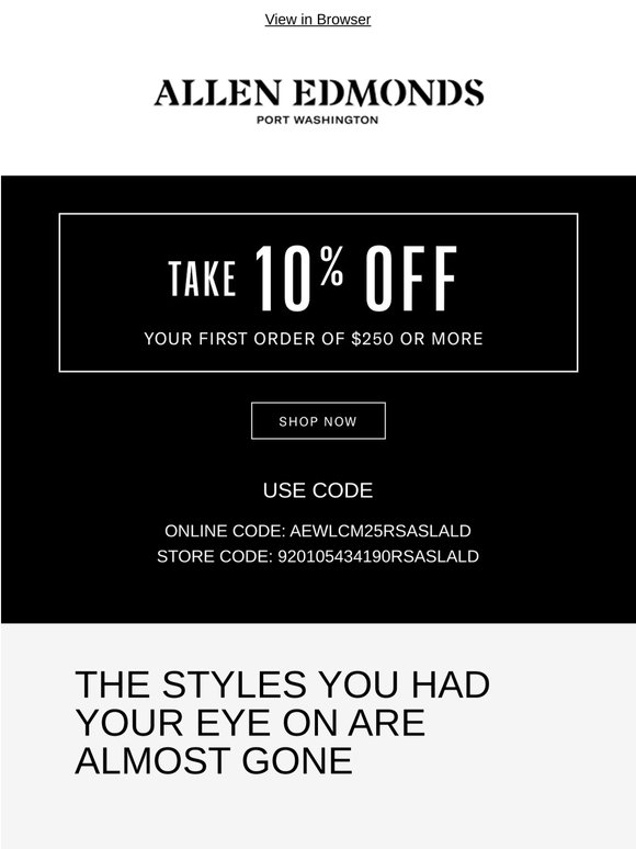 Get your size before it’s too late