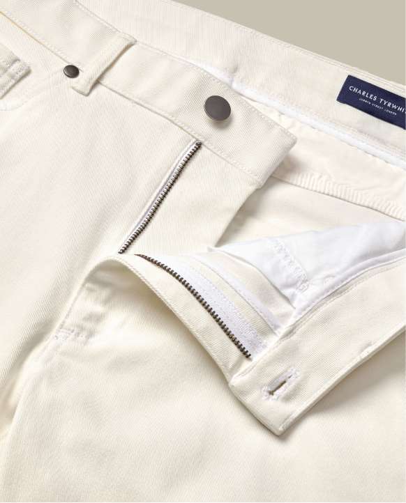 5 Pocket Jeans – Ivory