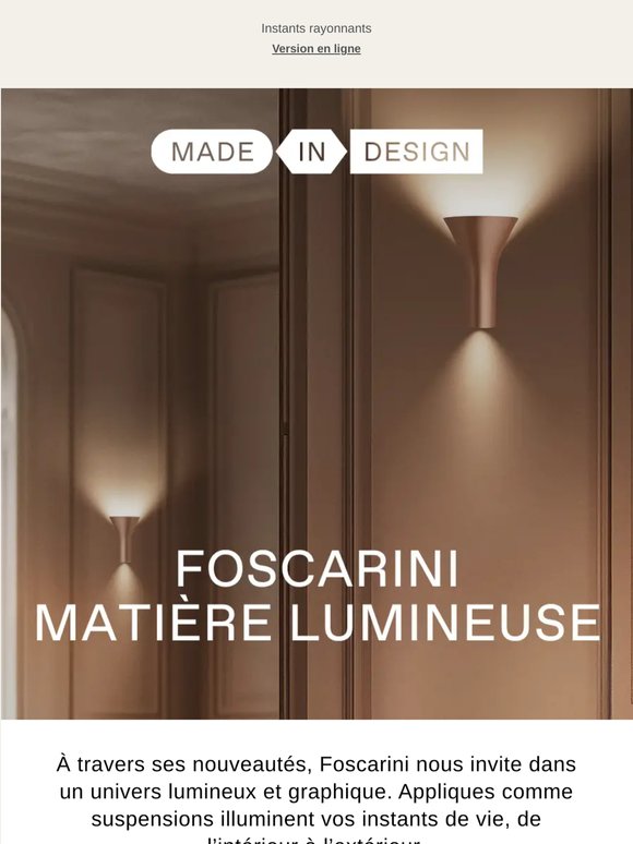 Foscarini | Nouveautés lumineuses