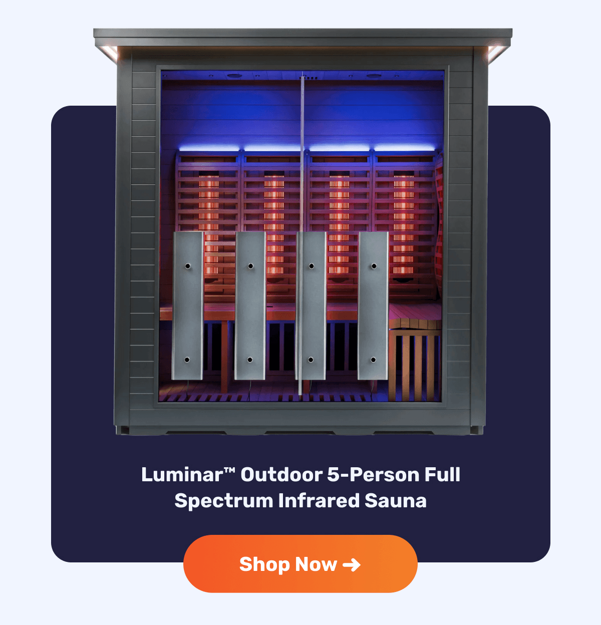 Luminar™ Outdoor 5-Person Full Spectrum Infrared Sauna | Shop Now ➜
