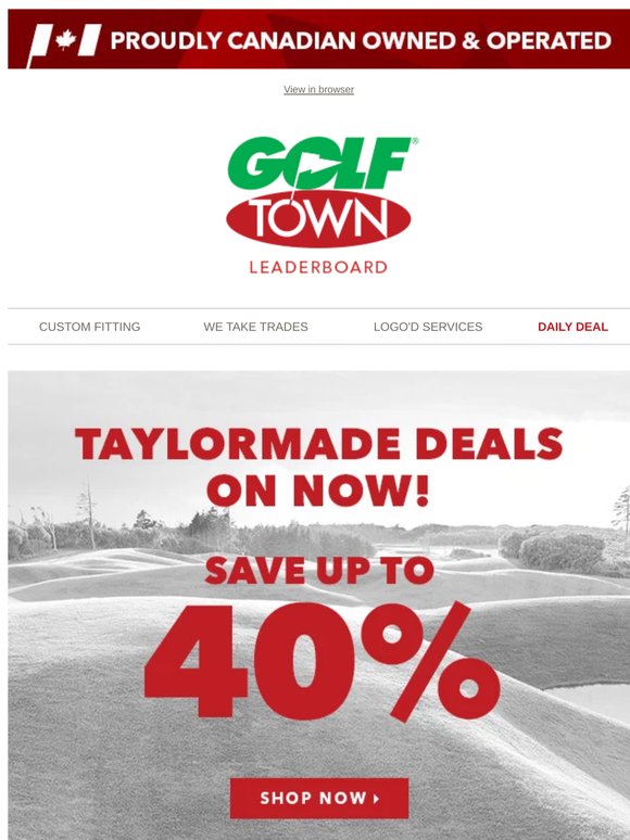 Save up to 40% on TaylorMade!