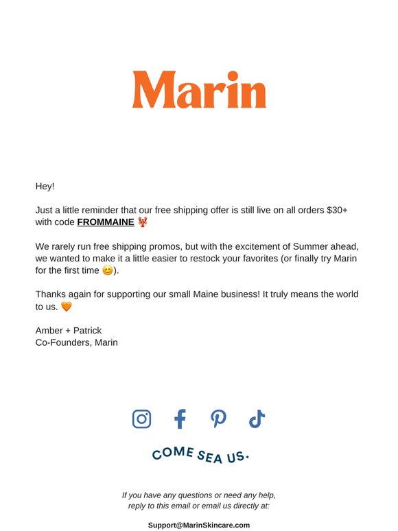 Free shipping’s still live (for now)! 🌊