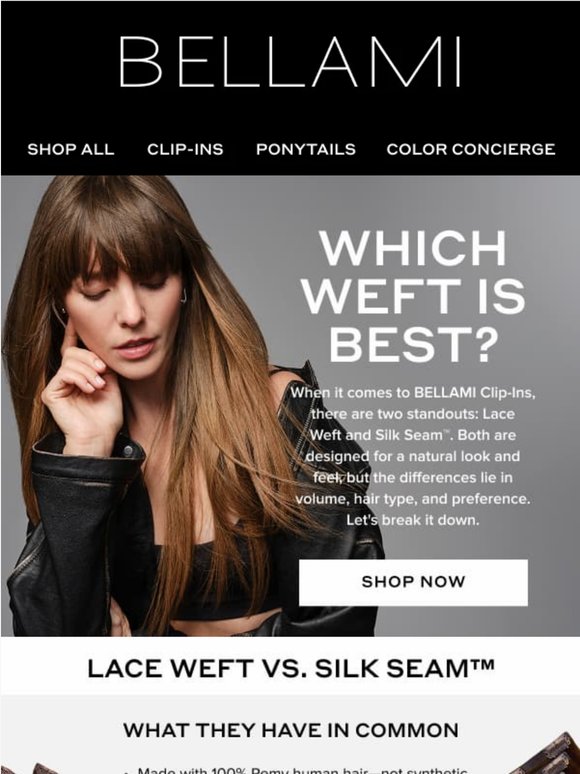 Never synthetic - Clip-ins crafted with 100% human hair