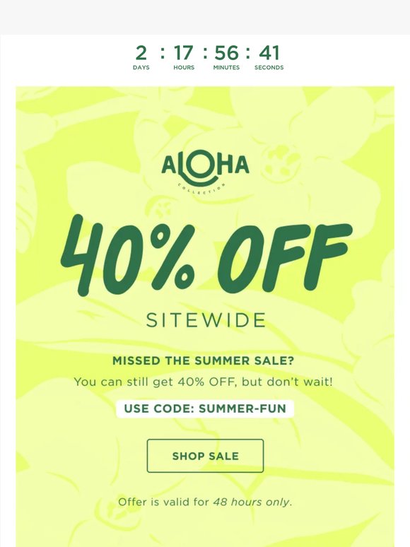 Just For You: 40% OFF Is Now Sitewide