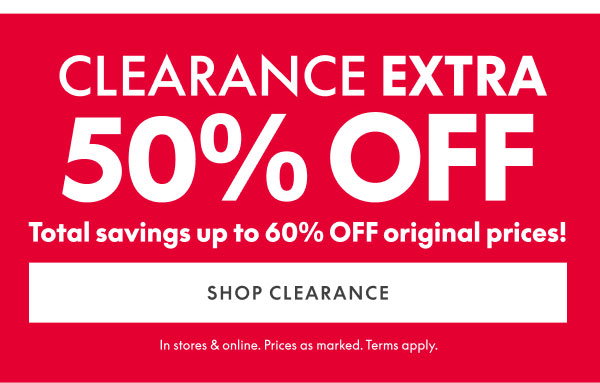 50% Off Clearance