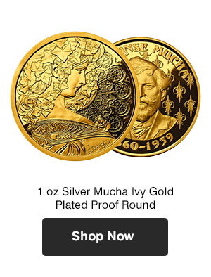 1 oz Silver Mucha Ivy 