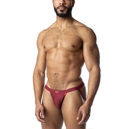 Nasty Pig Rival Jock Strap - Burgundy/Vibrant Orange