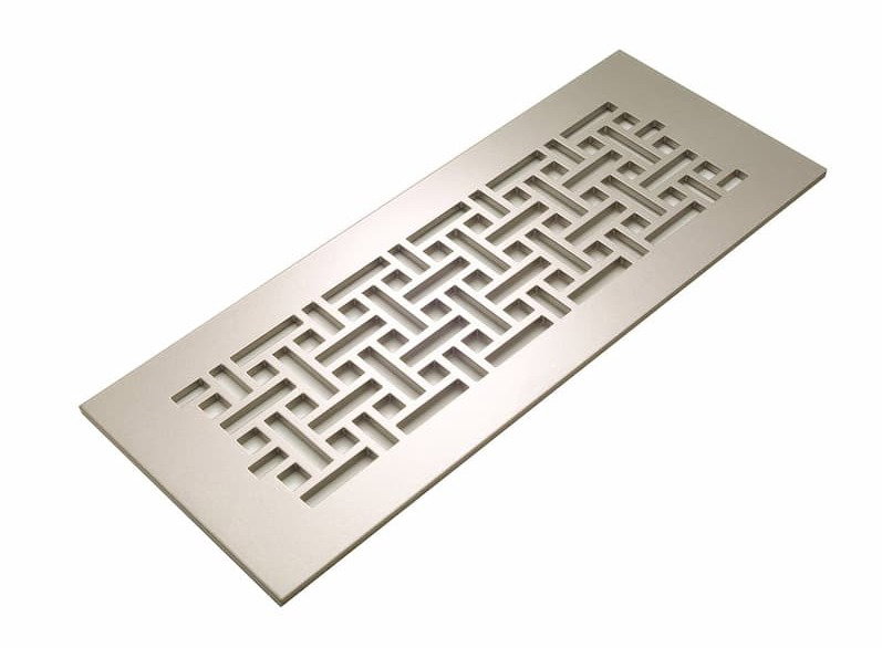 Basketweave Metal Grille in Champagne Bronze
