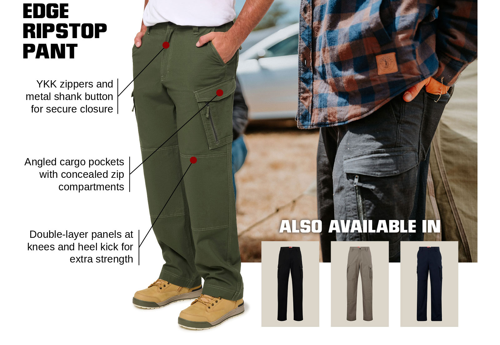 Hard Yakka Edge Ripstop Pant
