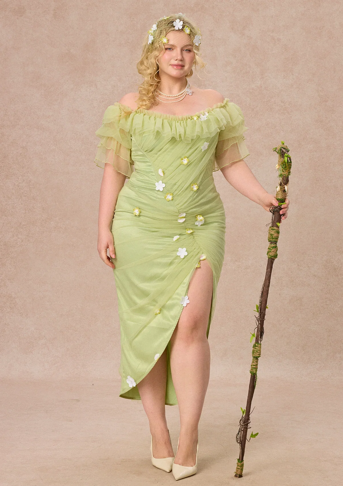 Image of Curve&Plus Woodland Tree Corset Dress