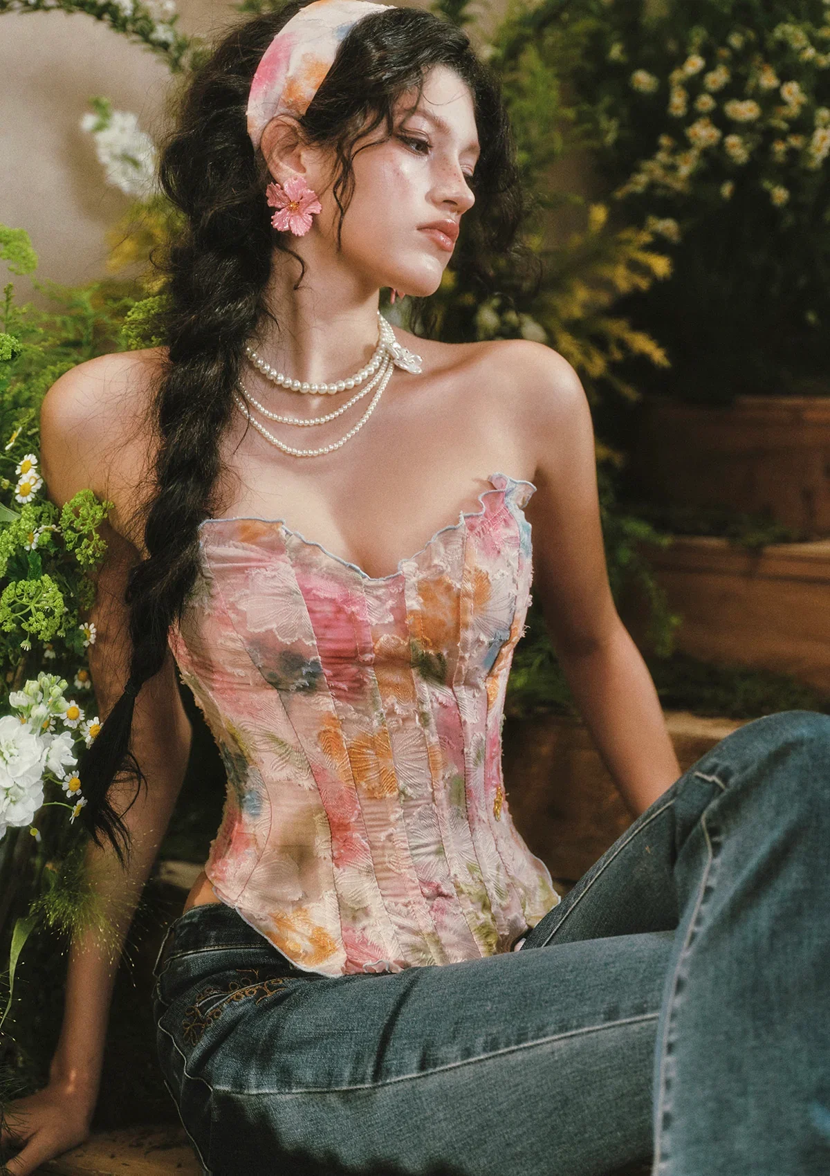 Image of Blazing Sunset Cloud Corset