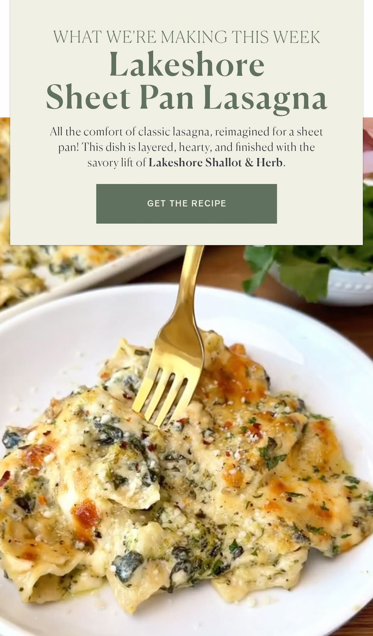 sheet pan lasagna recipe 