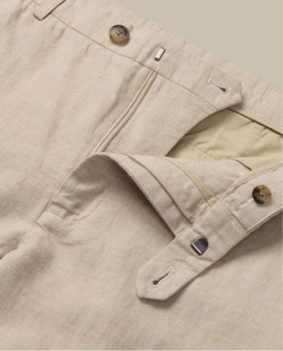 LEINEN-BAUMWOLL-CHINOS