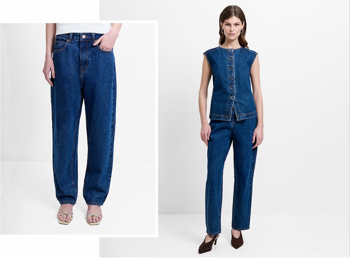 Dallas Blue Denim Waistcoat Top