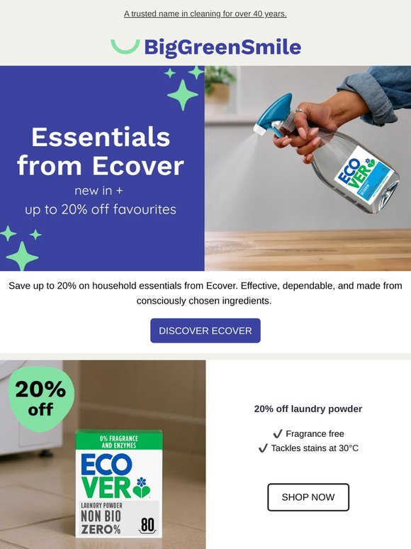 Best of Ecover: up to 20% off ✅