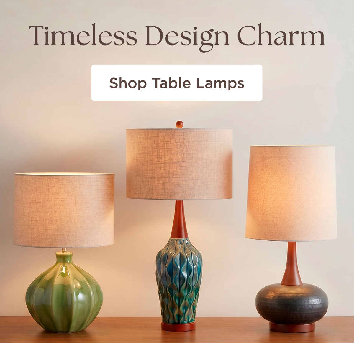 Timeless Design Charm - Shop Table Lamps >