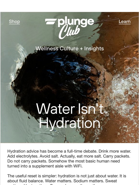Water isn't hydration.