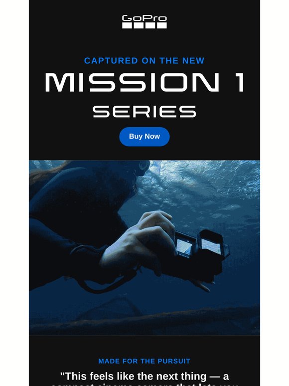 IT’S HERE: MISSION 1 Cinematic Cameras