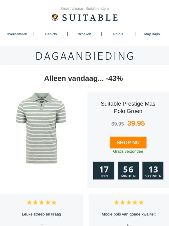 Alleen vandaag: Suitable Prestige Mas Polo Groen