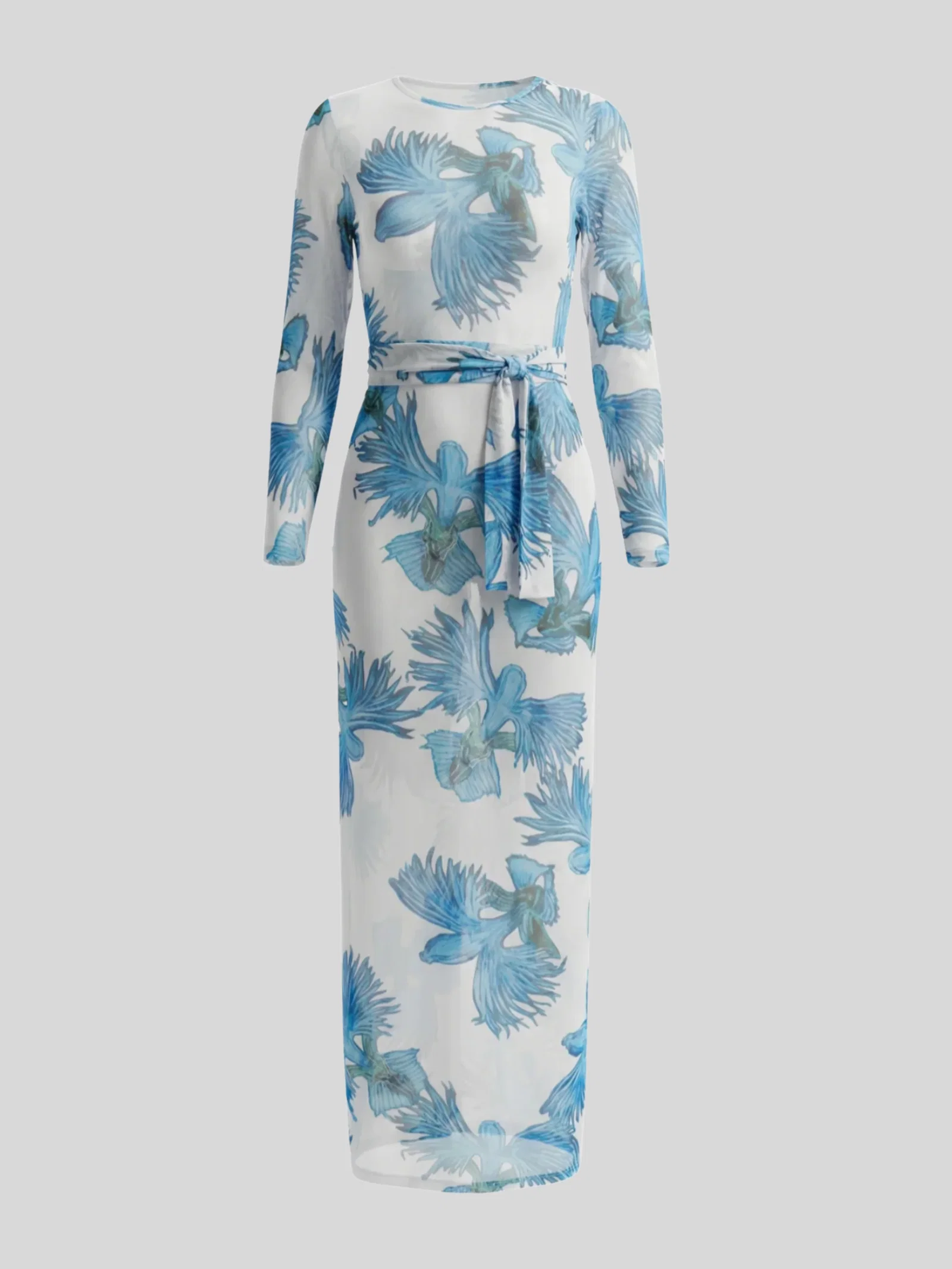 Image of Loren Wrap Dress in Blue Orchid