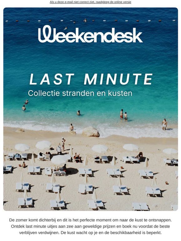 LAST MINUTE uitjes aan zee