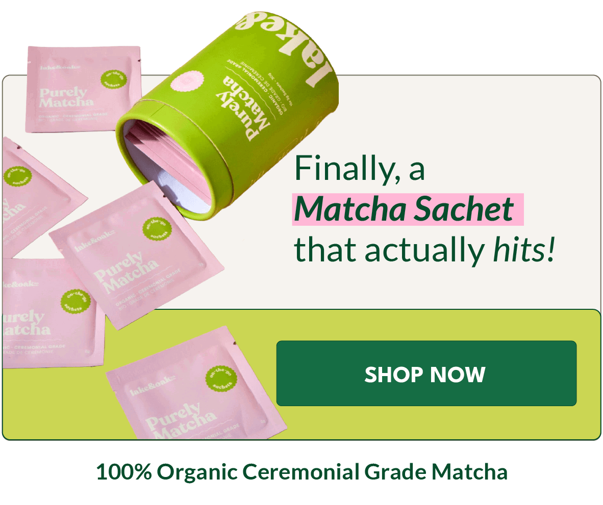 Clickable graphic showcasing Matcha Product