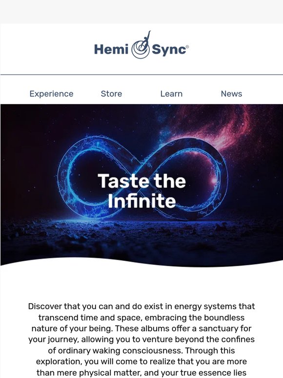 Taste the Infinite