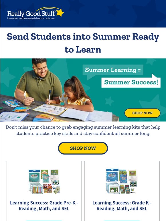 Last chance for summer learning kits ☀️