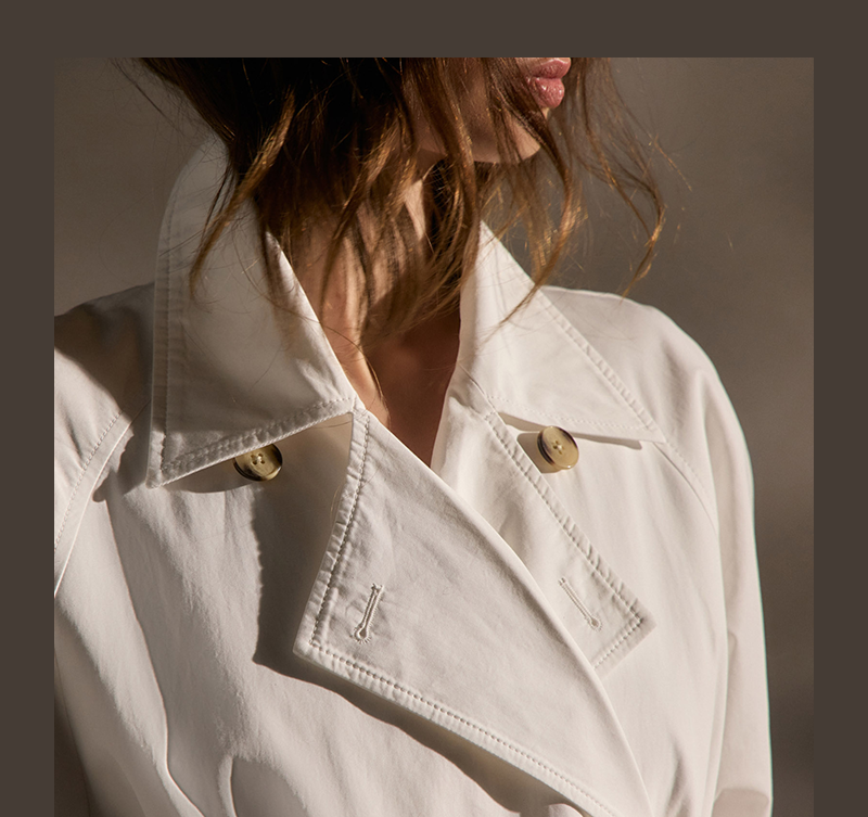 WOMEN'S ITALIAN HEAVY POPLIN TRENCH COAT