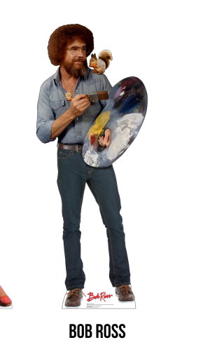 Bob Ross and Friend Cardboard Cutout