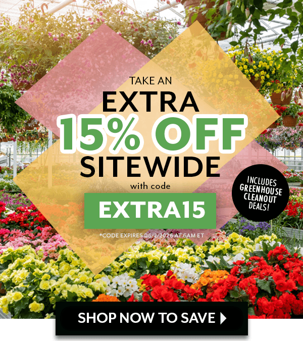 Take an EXTRA 15% OFF Sitewide with code EXTRA15