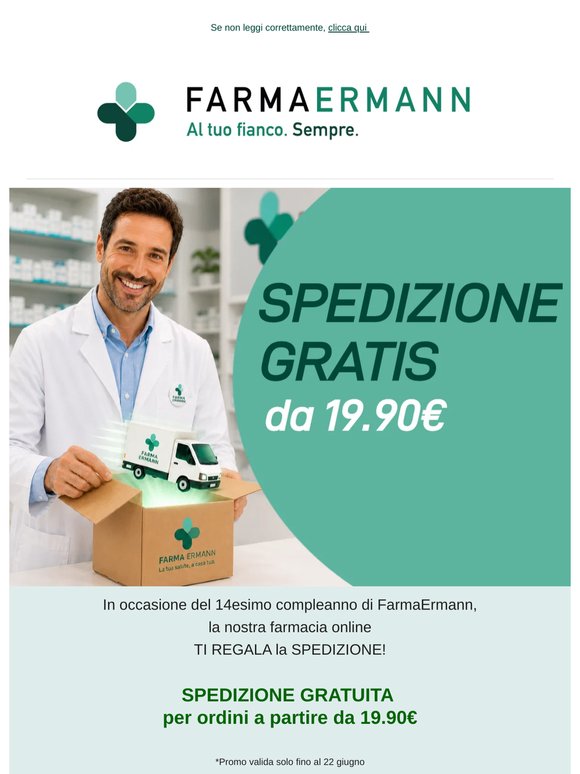 Spedizione Gratis da 19.90€! 💯