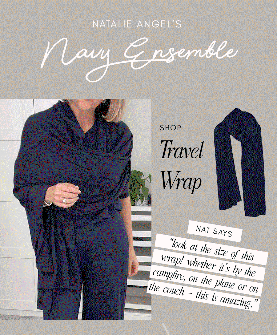 Navy Ensemble - Travel Wrap!
