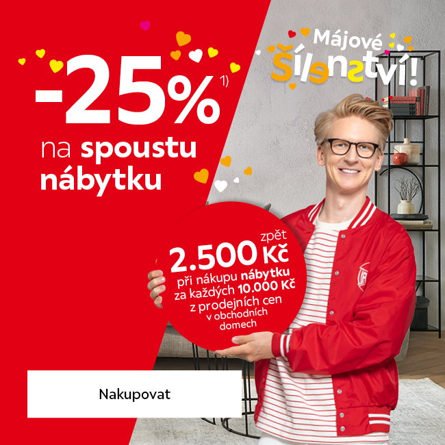 Sleva 25 % na sposutu nábytku 