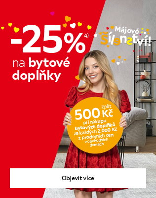 Sleva 25 % na bytové doplňky