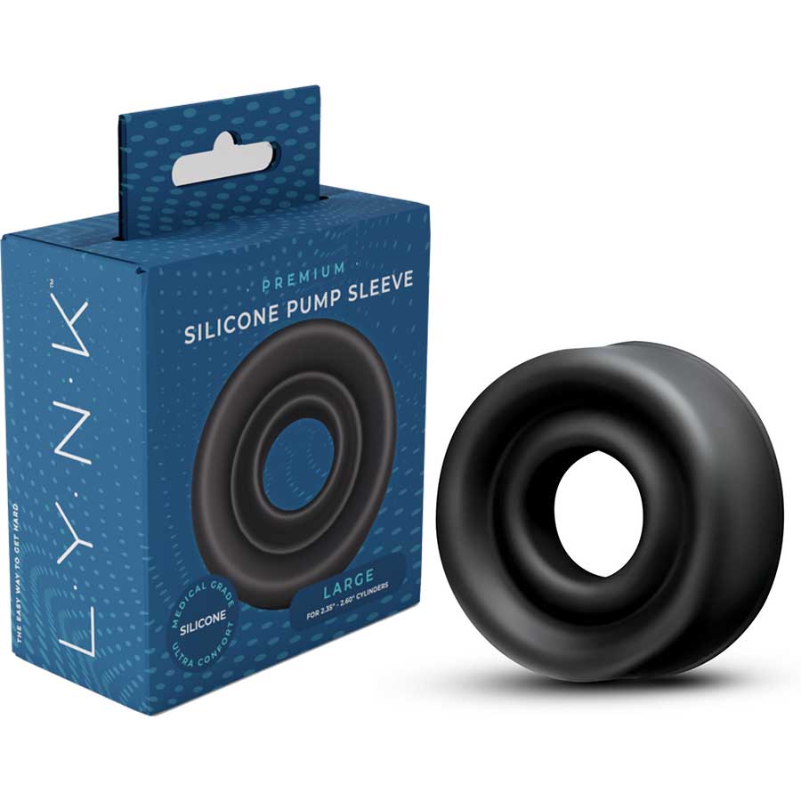 Image of High Performance Replacement Silicone Penis Pump Sleeve Doughnut Black