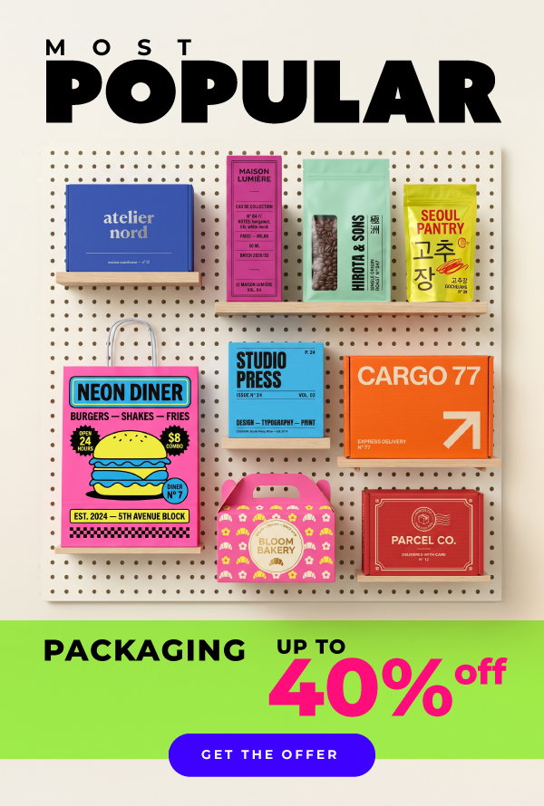 Up to 40% off Packaging 