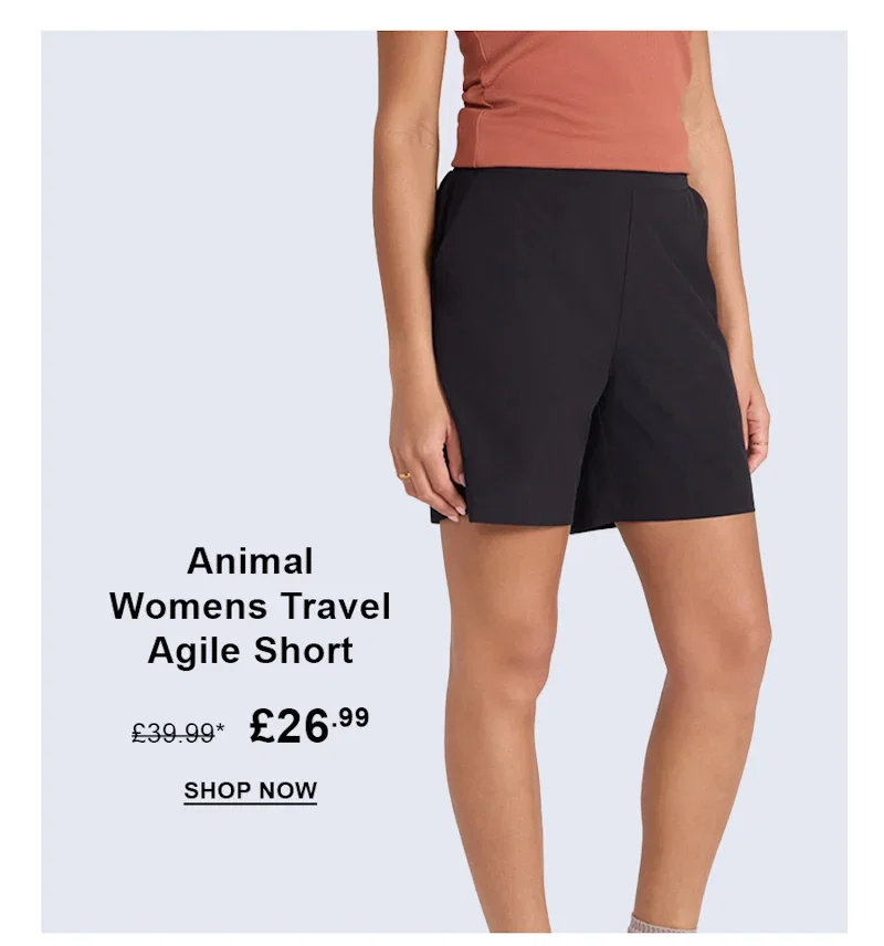 Animal Womens Travel Agile Short