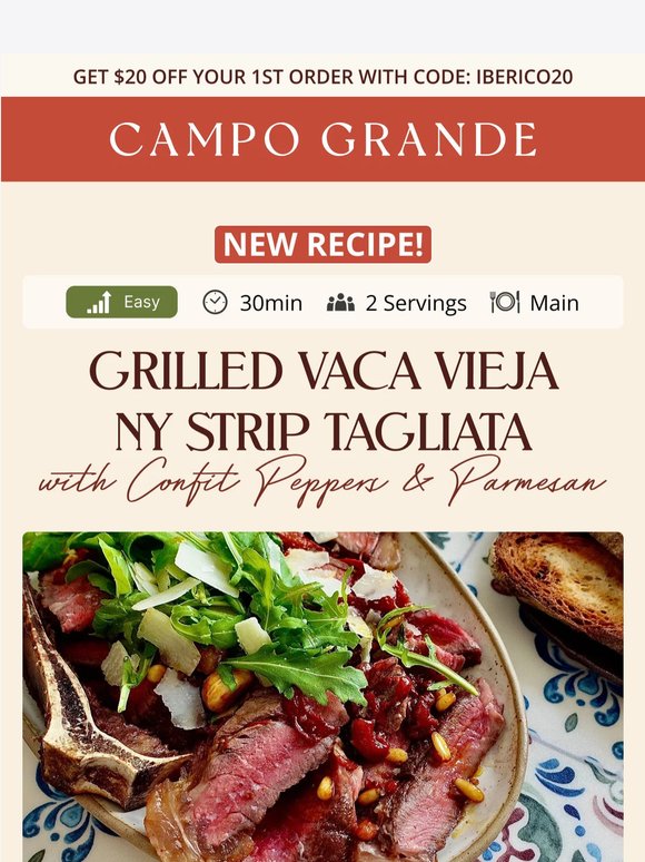 🍽️ New Recipe: Grilled Vaca Vieja NY Strip Tagliata