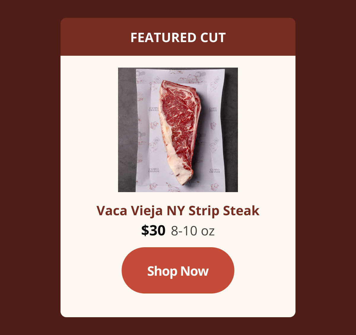 Vaca Vieja NY Strip Steak