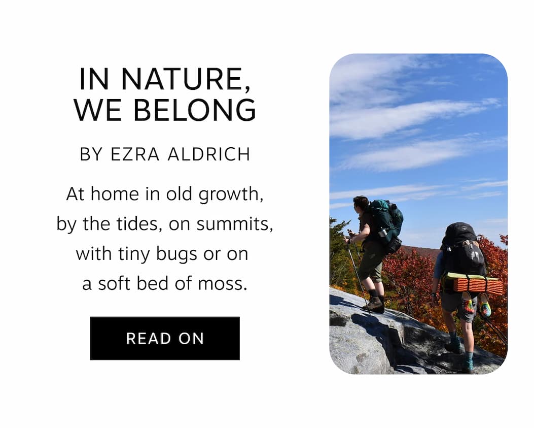Read In Nature, We Belong by Ezra Aldrich