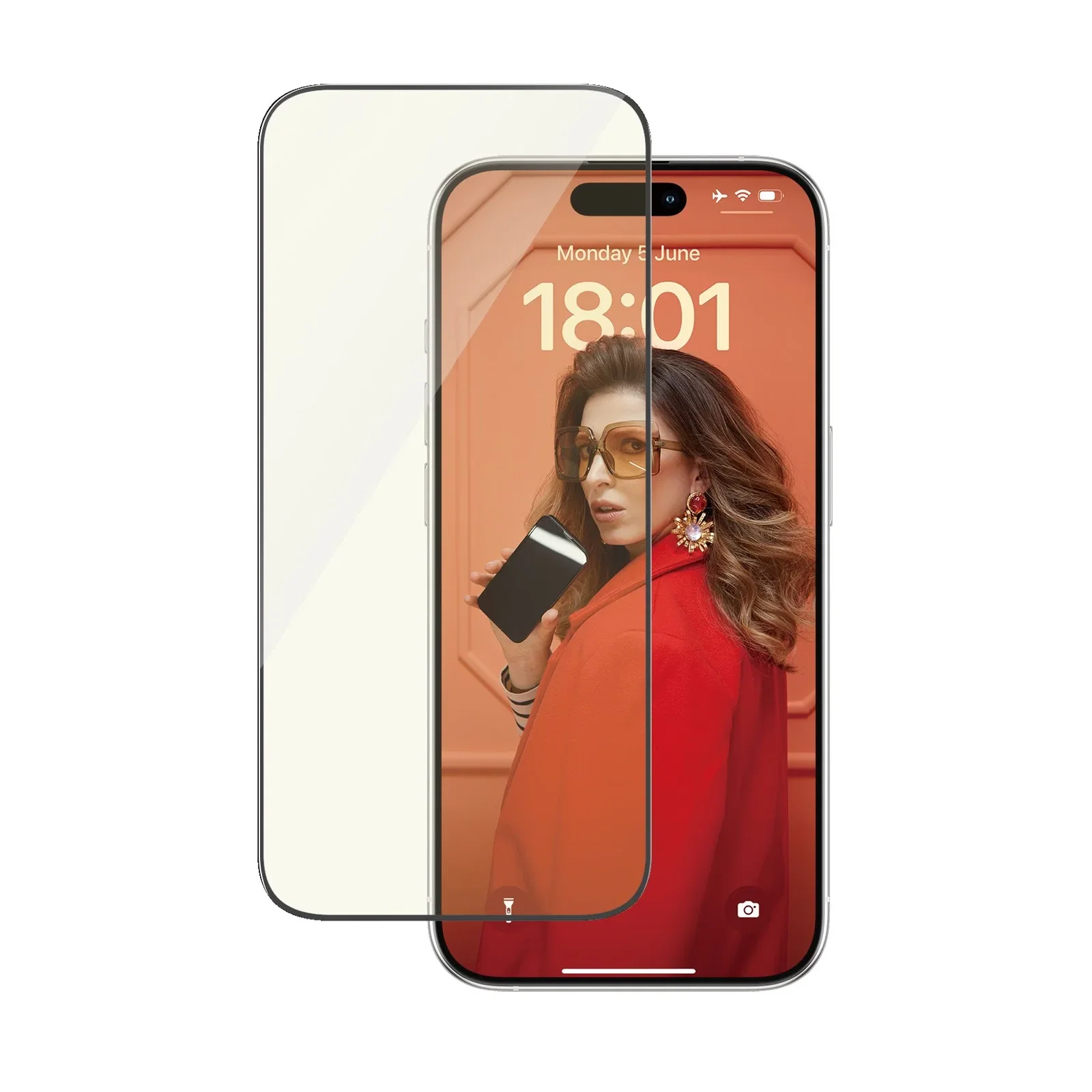 Image of PanzerGlass® EyeCARE™ Displayschutz iPhone 15 Pro | Ultra-Wide Fit m. EasyAligner