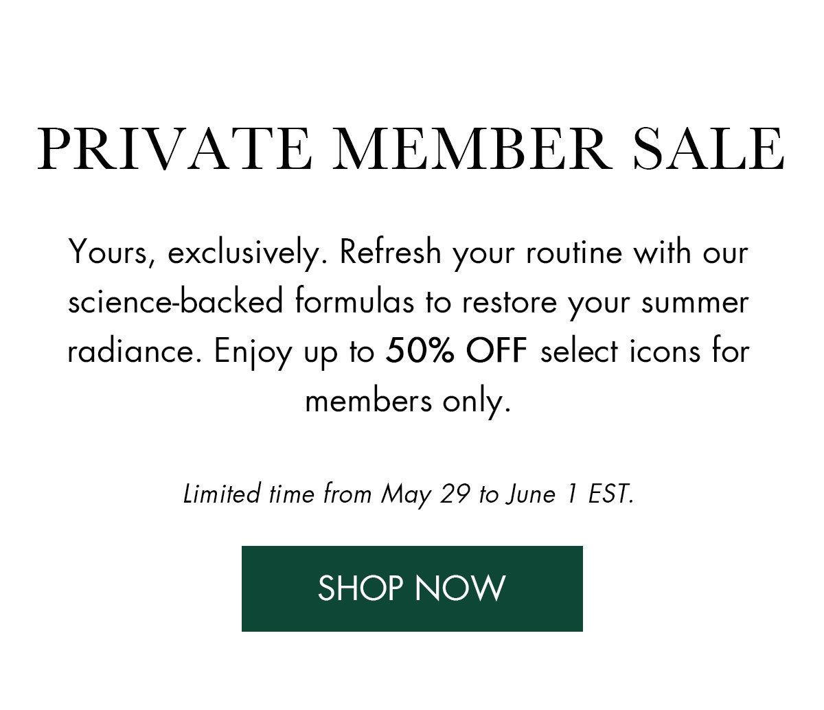 PRIVATE MEMBER SALE