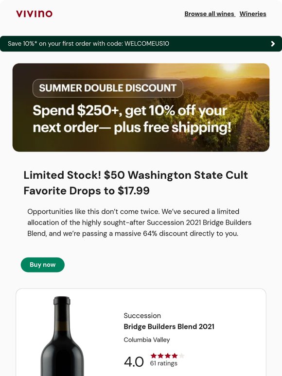 64% Off: Succession’s Flagship Red Blend