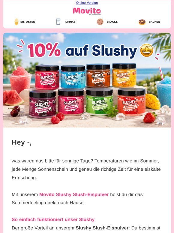 10% AUF SLUSHY – deine leckere Abkühlung wartet 🤩