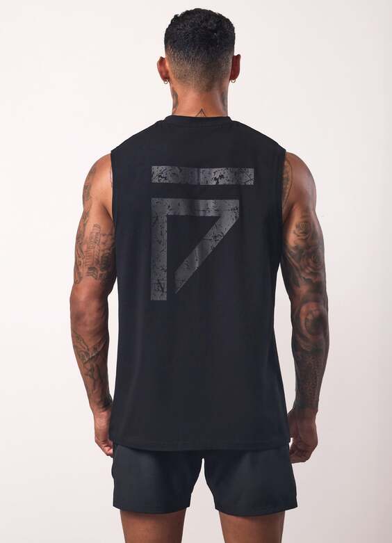 Gym King Fight Division Tank - Black/Black