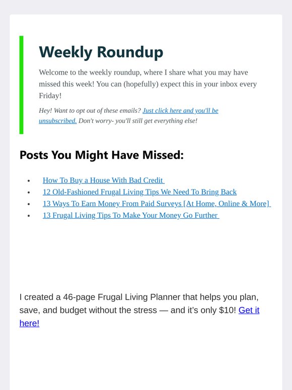 Weekly Roundup 05/29/26 🏠 👵