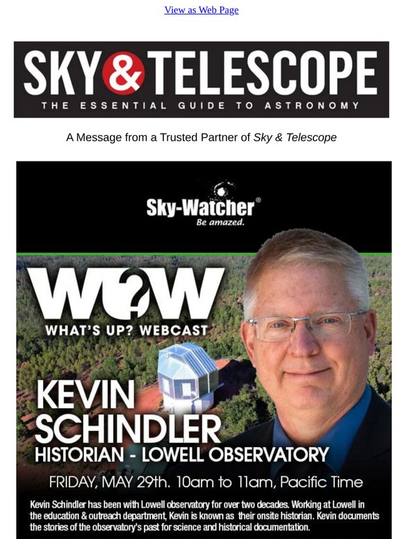 What’s Up Webcast. Everything Astronomy Every Friday.