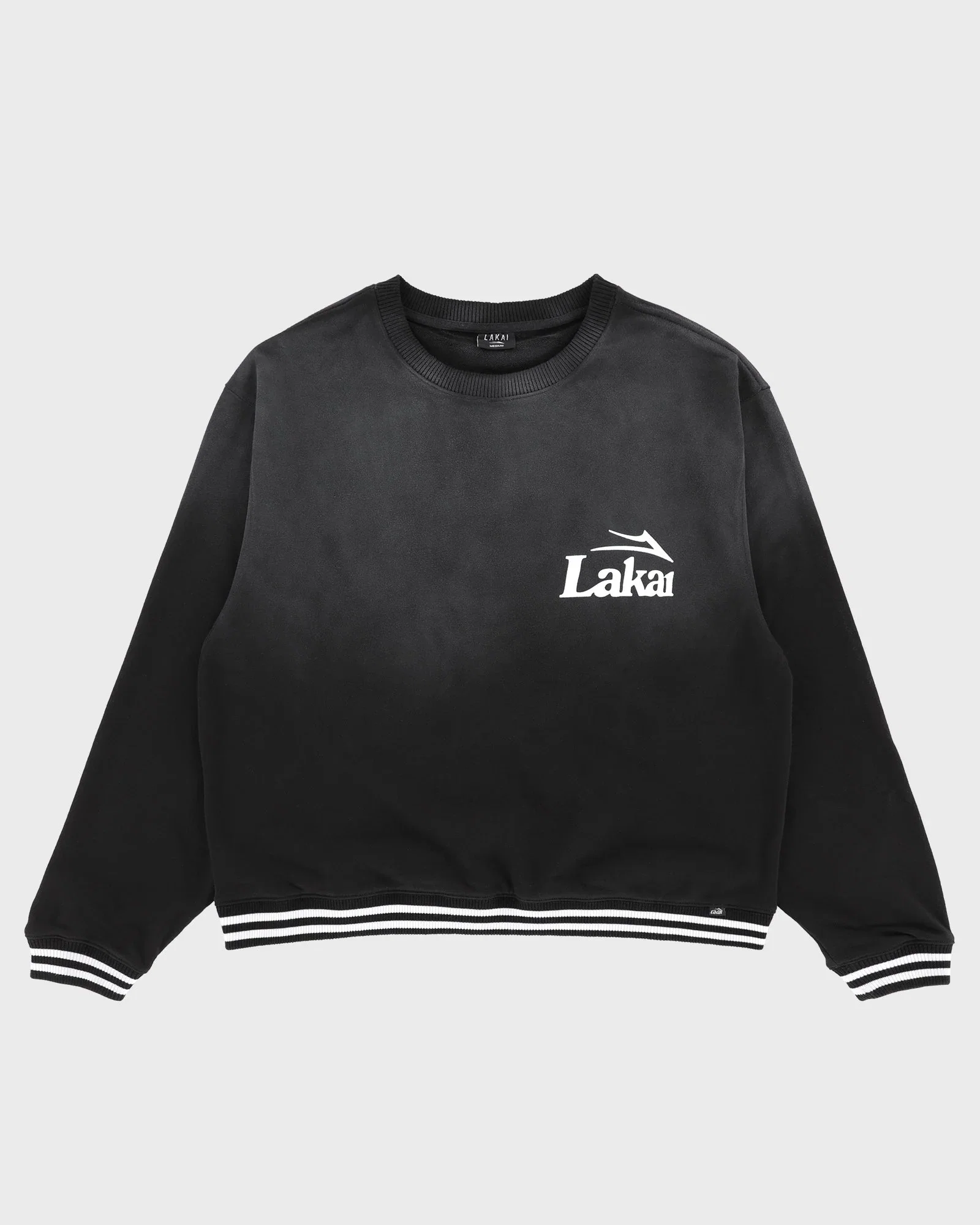 Image of Classic Oversized Sunfaded Crewneck - Black
